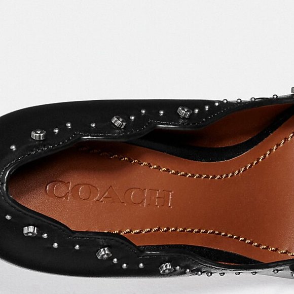 NEW! Authentic Coach Black leather Pump Shoes, Size 10B - Picture 4 of 12